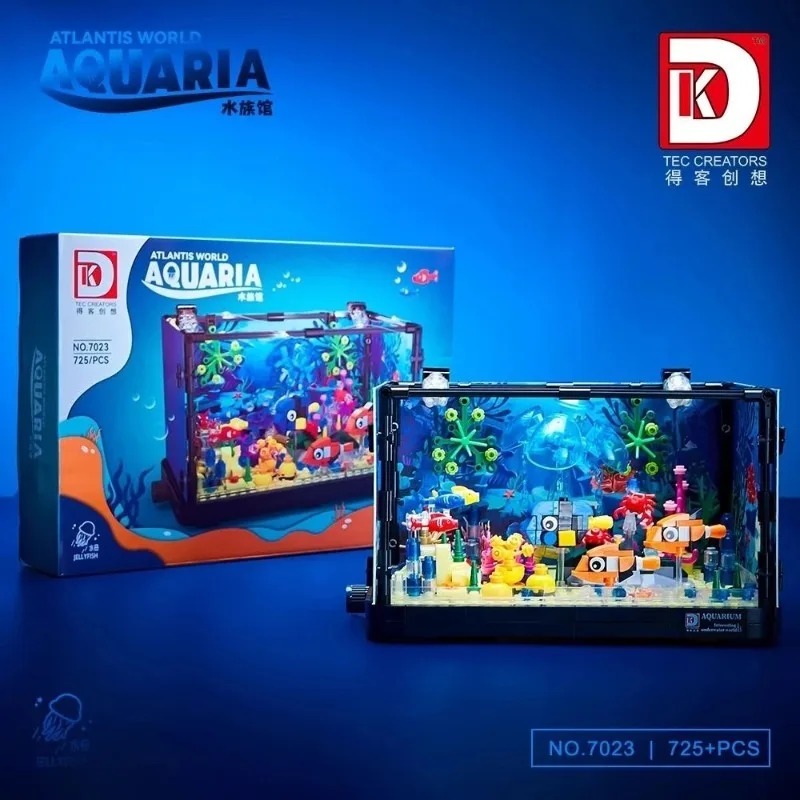Aquarium Fish World - 3 Blocos de Montar Quebra-Cabeça Mundo