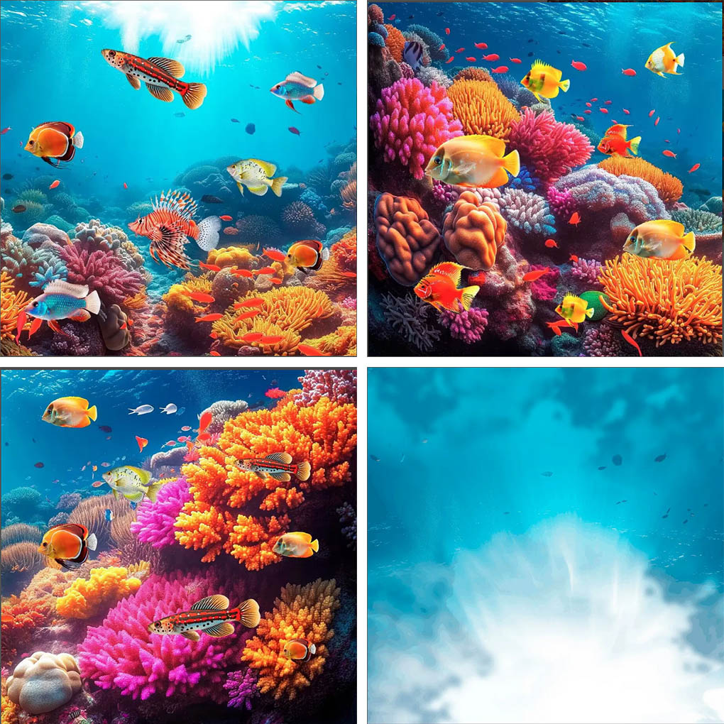 Aquarium Fish World - Mehofond Cenário Fotográfico Fundo do Mar