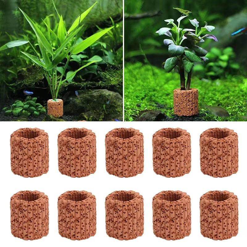 Aquarium Fish Pot - Anel fixo de planta aquática para