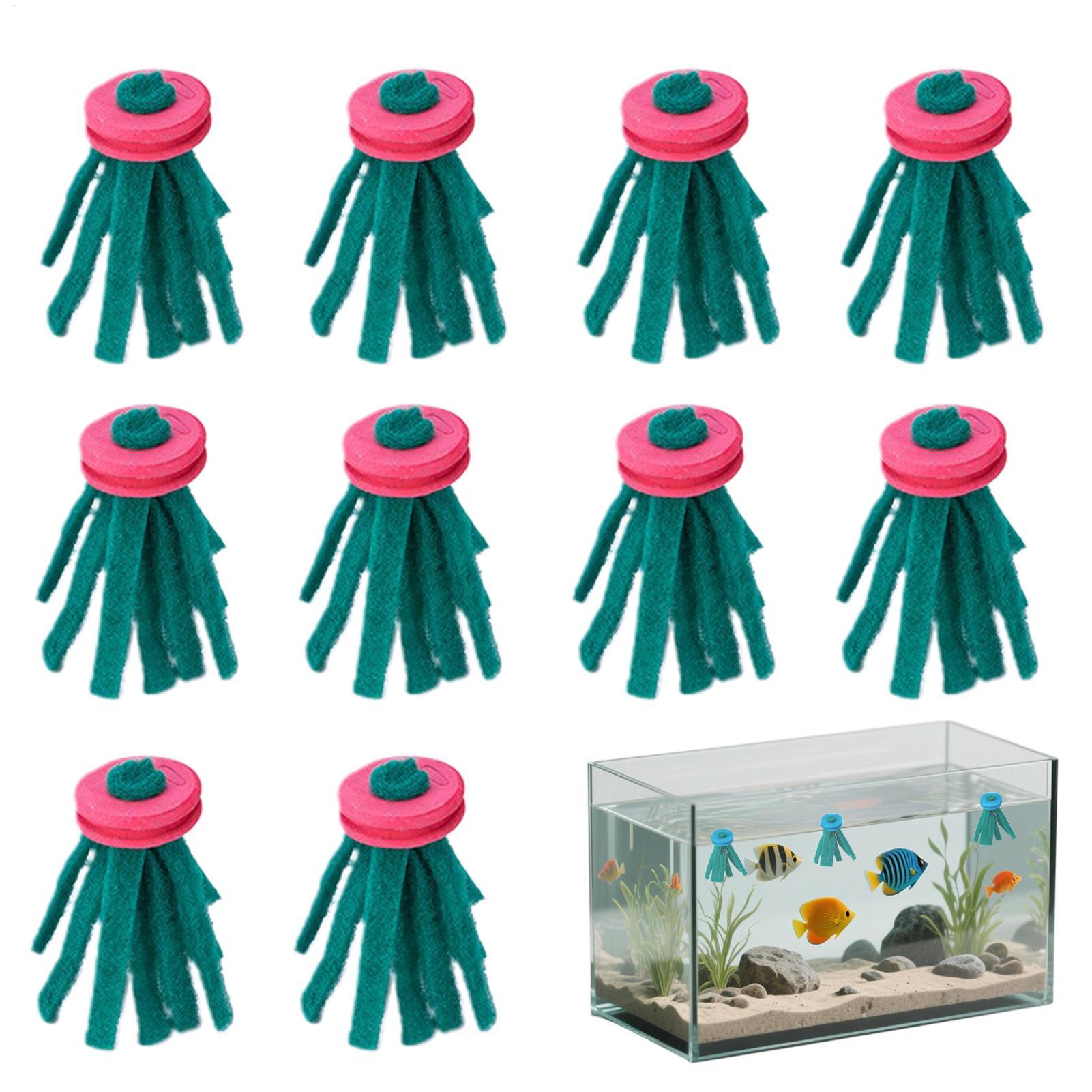 Aquarium Fish Food - 10 Peças Mop Decorativo para Aquário,