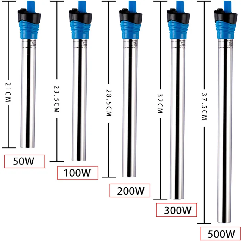 Aquarium Heater Submersible - Aquecedor submersível para aquário, 50w/100w/200w/300w/500w, tanque