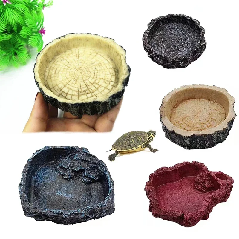Aquarium Fish Pot - Pet réptil alimentador tigela resina aquário