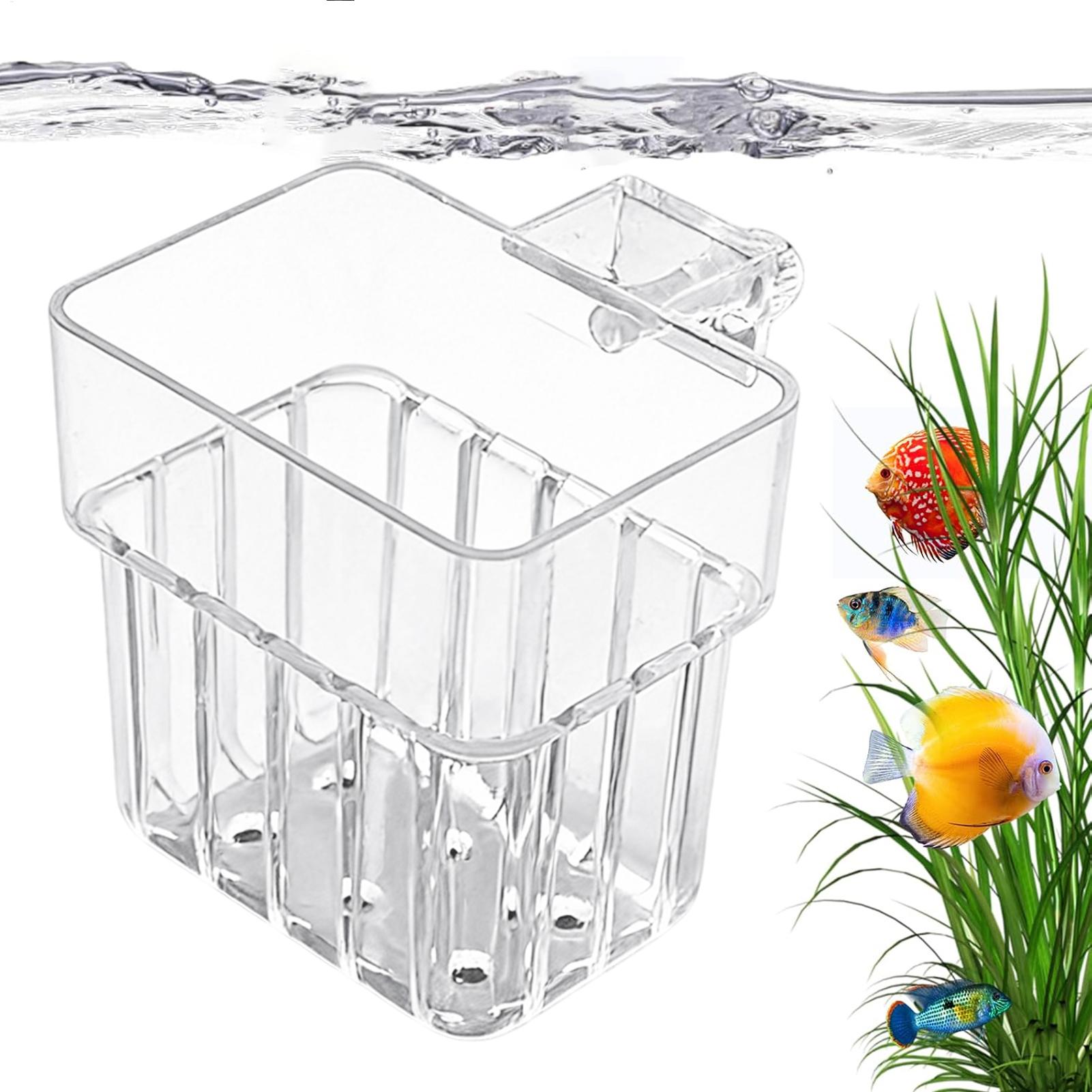 Aquarium Fish Pot - Suporte Transparente para Aquário, Vaso Suspenso