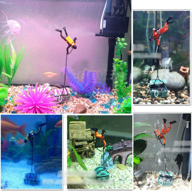 Estátua de Ação de Mergulhador - Aquarium Fish World avaliação e preço