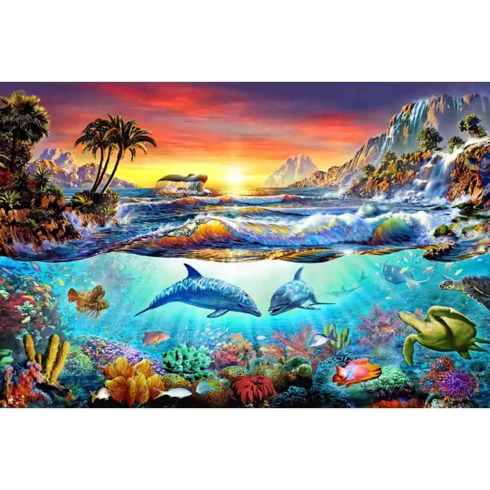 Cenário Subaquático do Fundo d - Aquarium Fish World avaliação e preço