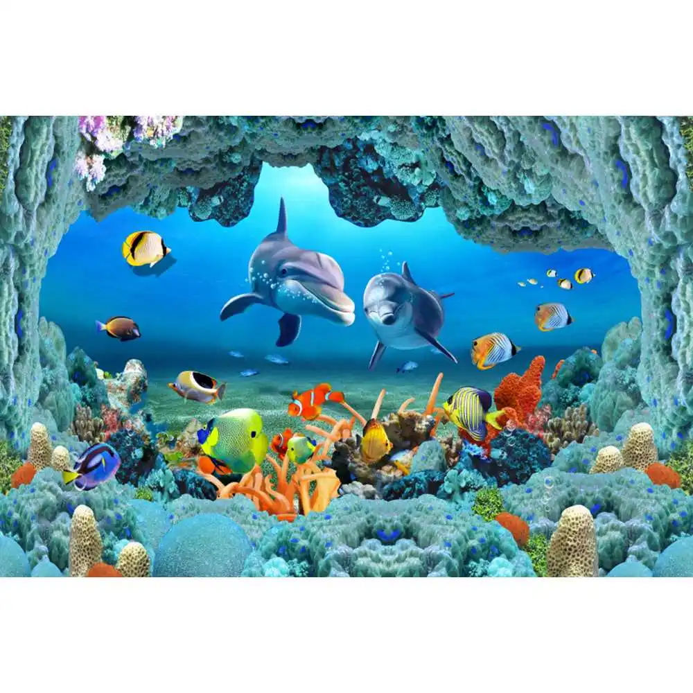 Cenário Subaquático do Fundo d - Aquarium Fish World avaliação e preço