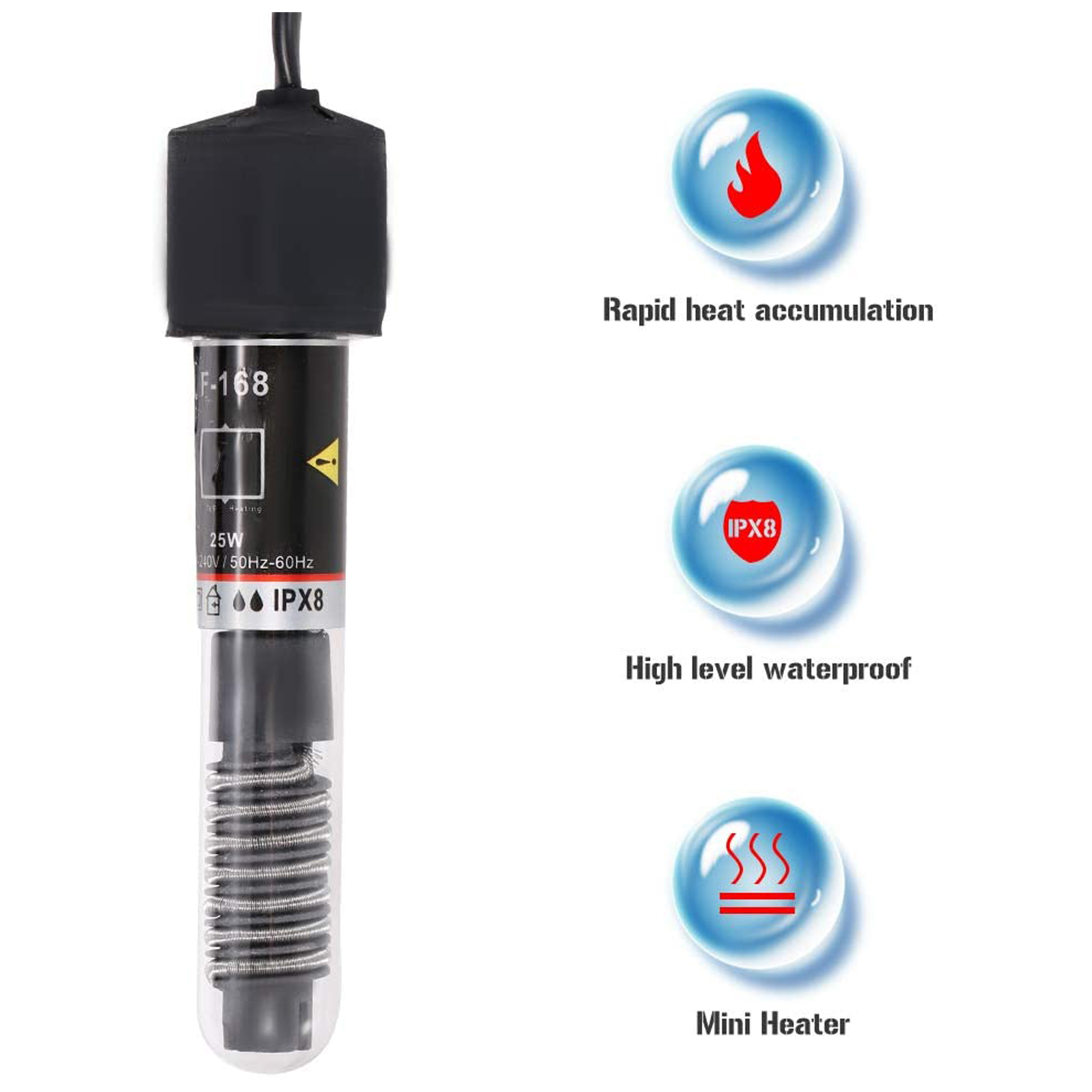 Mini aquecedor de aquário subm - Aquarium Heater Submersible avaliação e preço