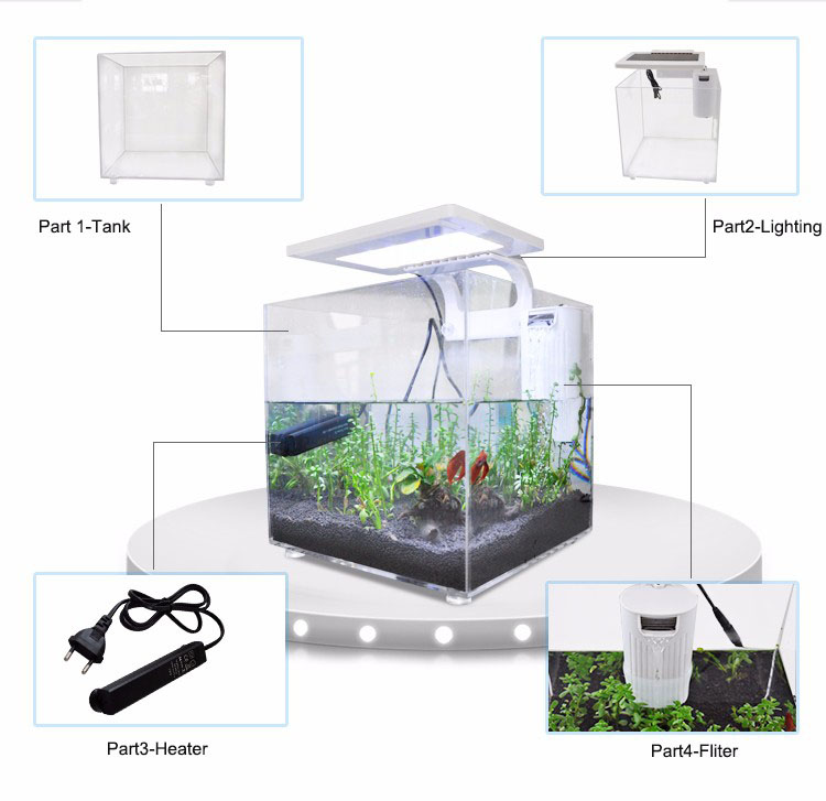 Mini Aquário de Acrílico (25*2 - Aquarium Fish Sale avaliação e preço