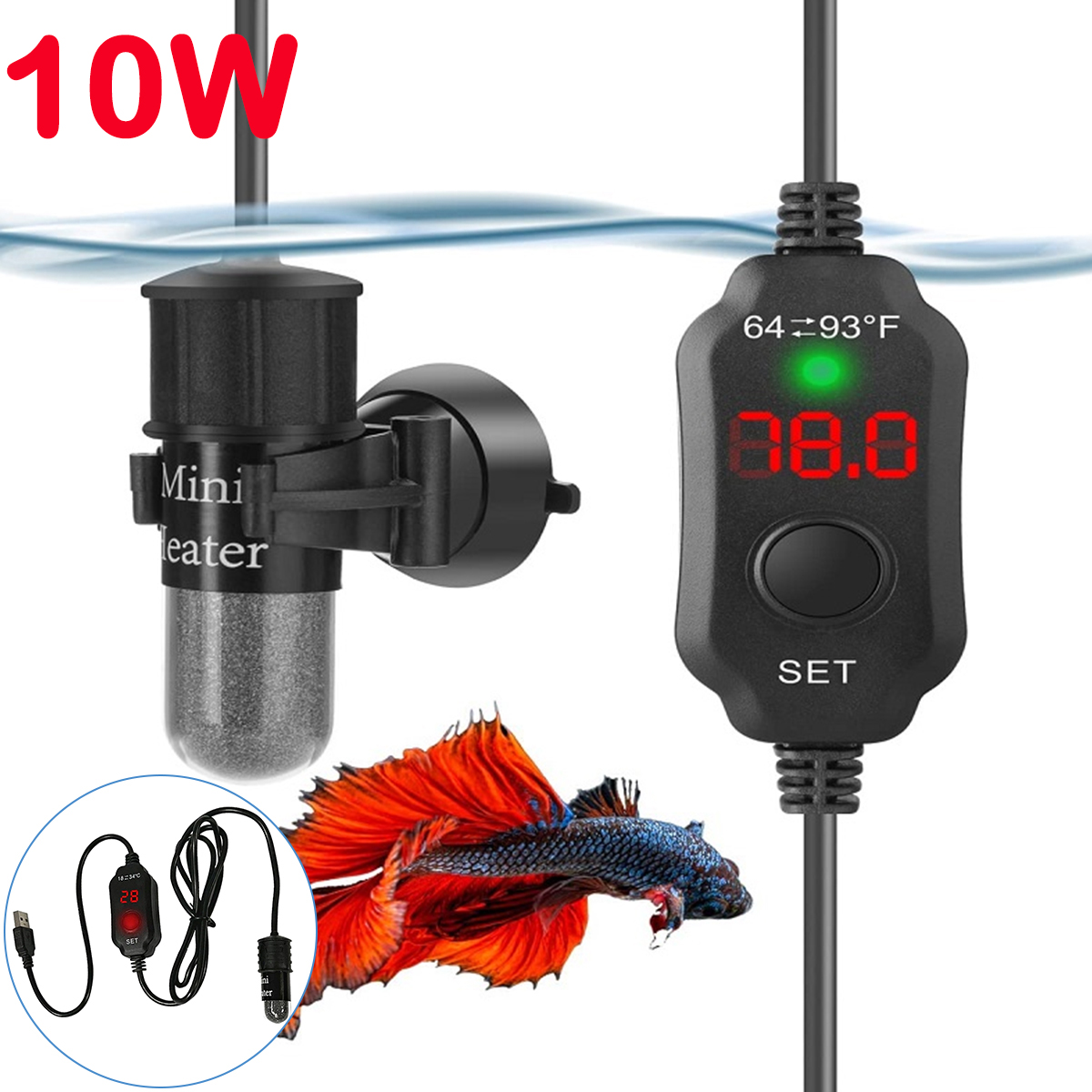 Haste aquecedora de aquário aj - Aquarium Heater Submersible avaliação e preço