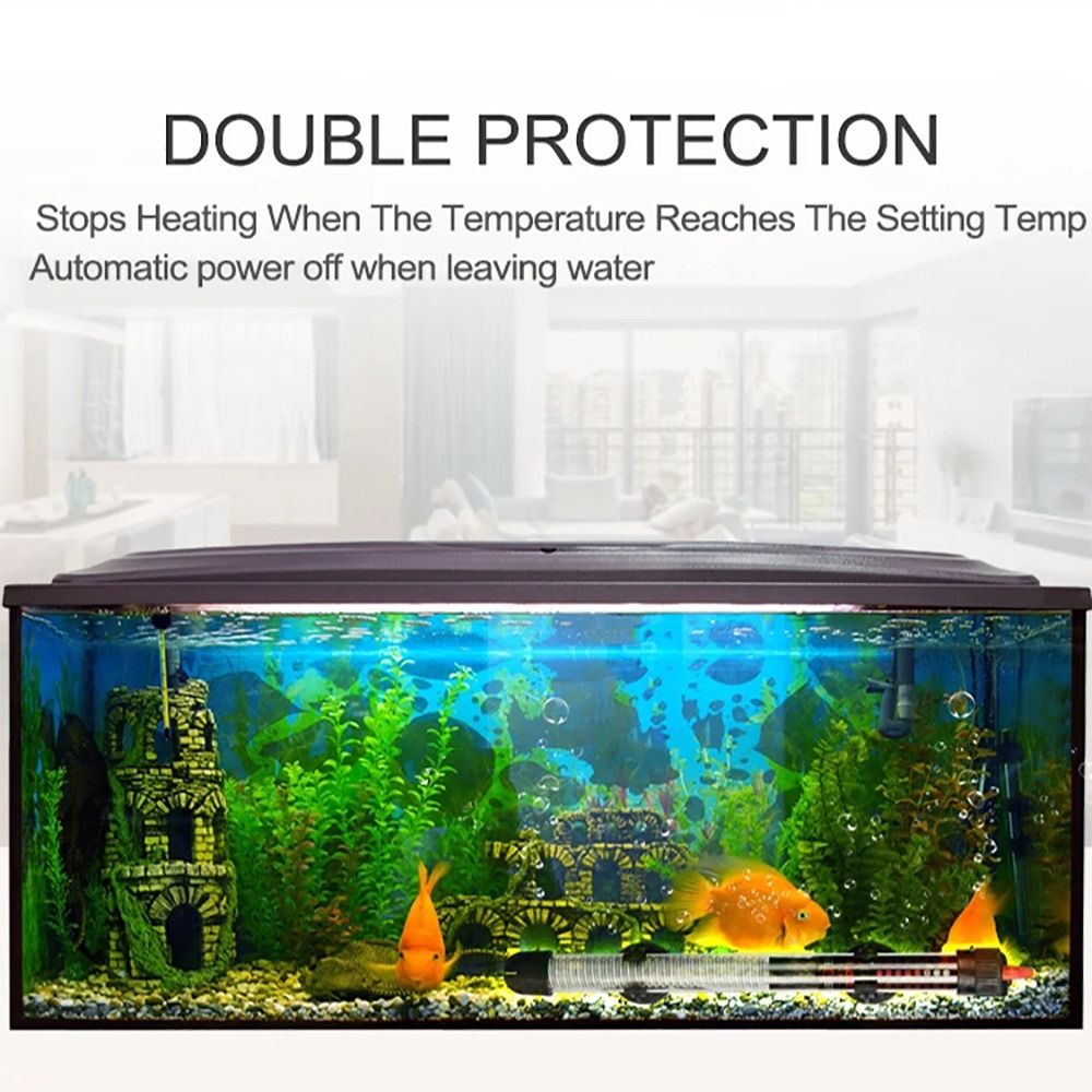 1 pçs 25w/50w/100w/200w/300w t - Aquarium Heater Submersible avaliação e preço